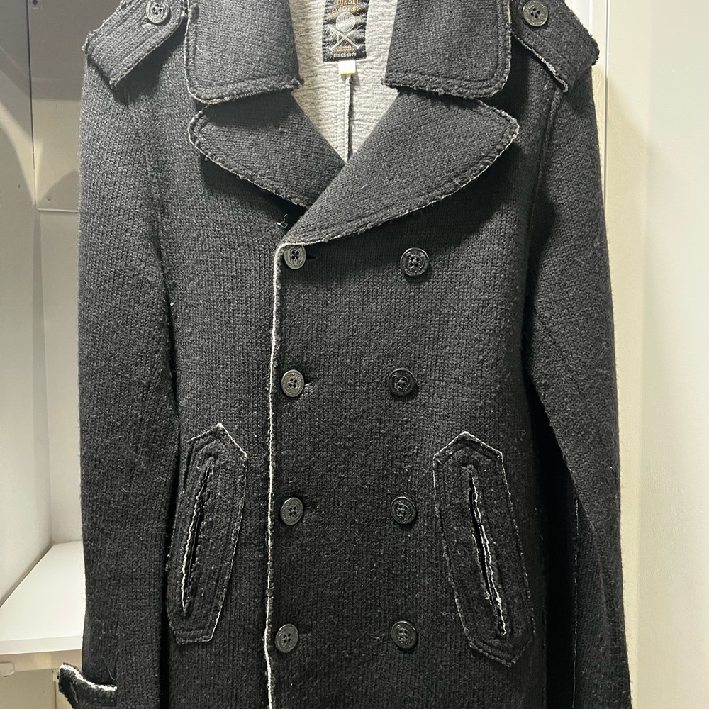 Diesel Black Double-Breasted sweater